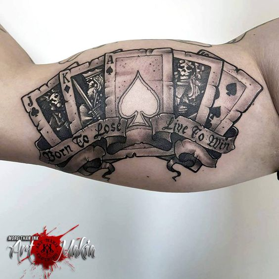 tatuagem broadway straight poker